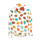 Colorful american football ball pattern Men's Padded Hooded Jacket