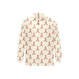 Golden Retriever Pattern Print Design 01 Men's Long Sleeve Polo Shirt