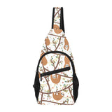 Sloths hanging on the tree pattern All Over Print Chest Bag
