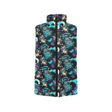 Dragon sea wave pattern Women's Padded Vest