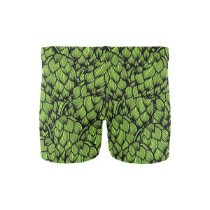 Green hop pattern Men's Swimming Trunks