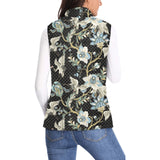 Japanese crane ornament elements Women's Padded Vest
