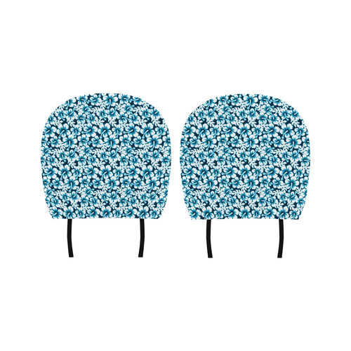 Hibiscus Pattern Print Design 04 Car Headrest Cover