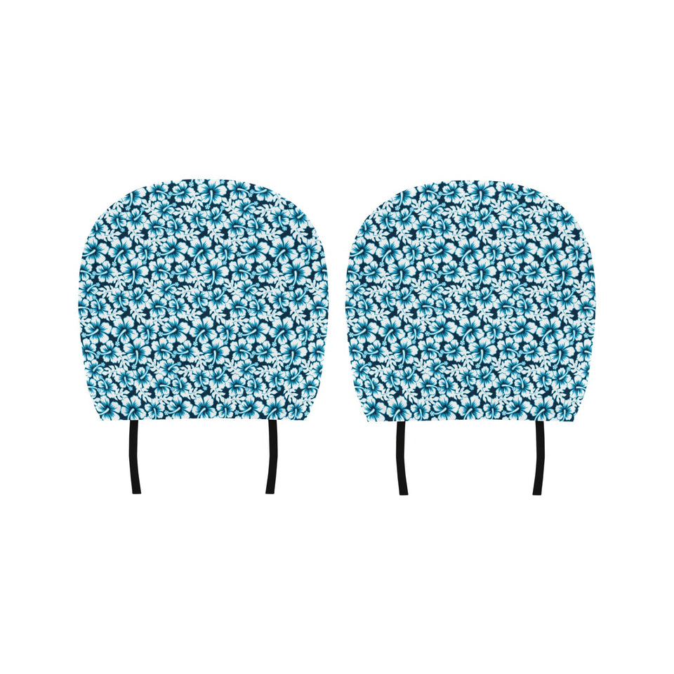 Hibiscus Pattern Print Design 04 Car Headrest Cover