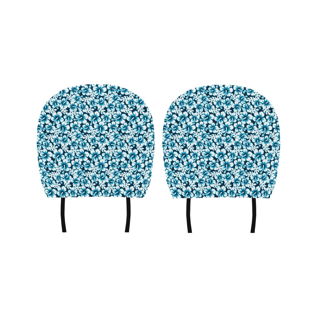 Hibiscus Pattern Print Design 04 Car Headrest Cover