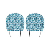 Hibiscus Pattern Print Design 04 Car Headrest Cover