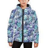 Shell design pattern Kids' Boys' Girls' Padded Hooded Jacket