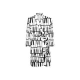 Piano Pattern Print Design 03 Men's Long Sleeve Belted Night Robe
