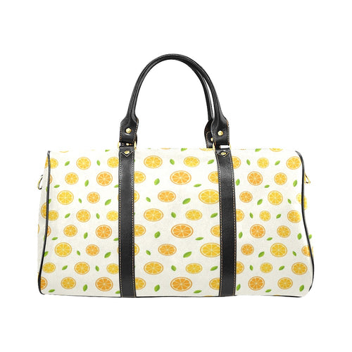 oranges leaves pattern Travel Bag