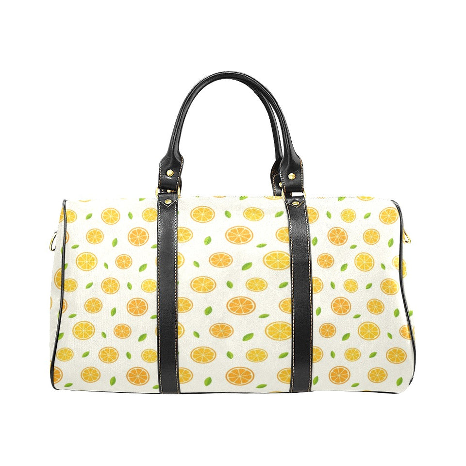 oranges leaves pattern Travel Bag