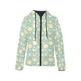 Tea pots Pattern Print Design 02 Women's Padded Hooded Jacket