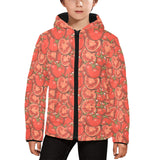 Red Tomato Pattern Kids' Boys' Girls' Padded Hooded Jacket