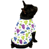 Grape pattern All Over Print Pet Dog Round Neck Fuzzy Shirt