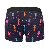 Watercolor colorful seahorse pattern Men's All Over Print Boxer Briefs Men's Underwear