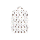Greyhound Pattern Print Design 05 Women's Long Sleeve Polo Shirt