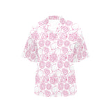 Sketch guava pattern Women's All Over Print Hawaiian Shirt