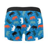 Colorful rhino pattern Men's All Over Print Boxer Briefs Men's Underwear