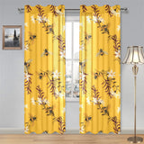 Bee flower pattern Gauze Curtain