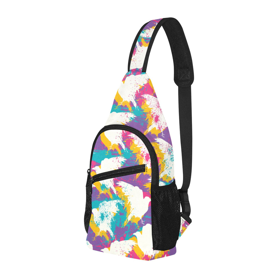 Colorful crow illustration pattern All Over Print Chest Bag