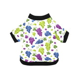 Grape pattern All Over Print Pet Dog Round Neck Fuzzy Shirt
