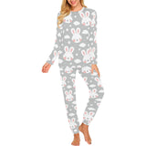 Rabbit cloud Pattern Women's All Over Print Pajama Set