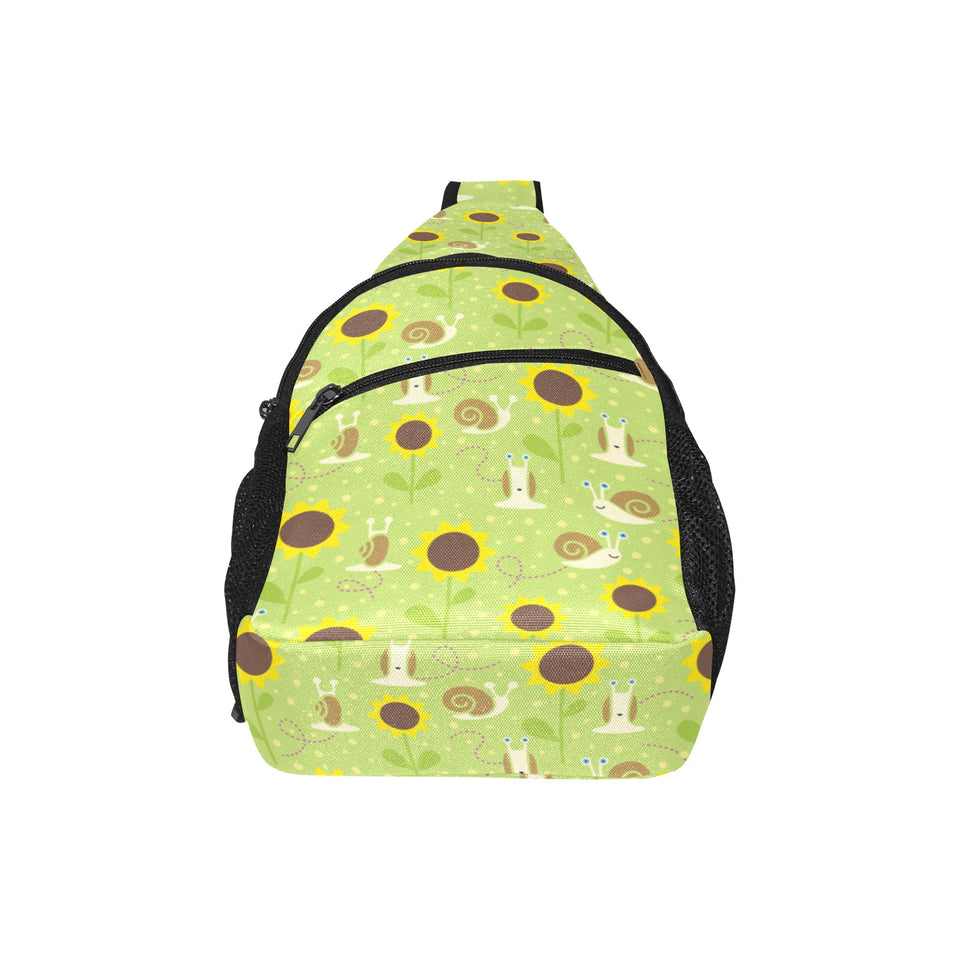 Snail Pattern Print Design 01 All Over Print Chest Bag