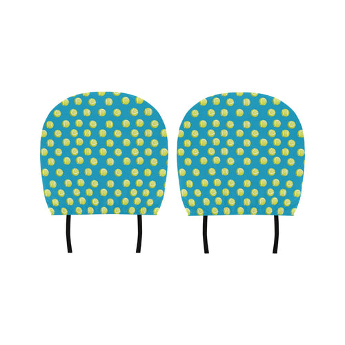 Tennis Pattern Print Design 05 Car Headrest Cover