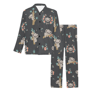 Cute koala pattern Men's Long Pajama Set