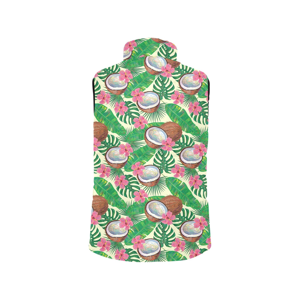 Coconut Pattern Print Design 01 Men's Padded Vest