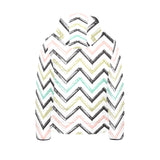 zigzag chevron paint pattern Kids' Boys' Girls' Padded Hooded Jacket