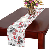 Yorkshire Terrier Pattern Print Design 04 Table Runner