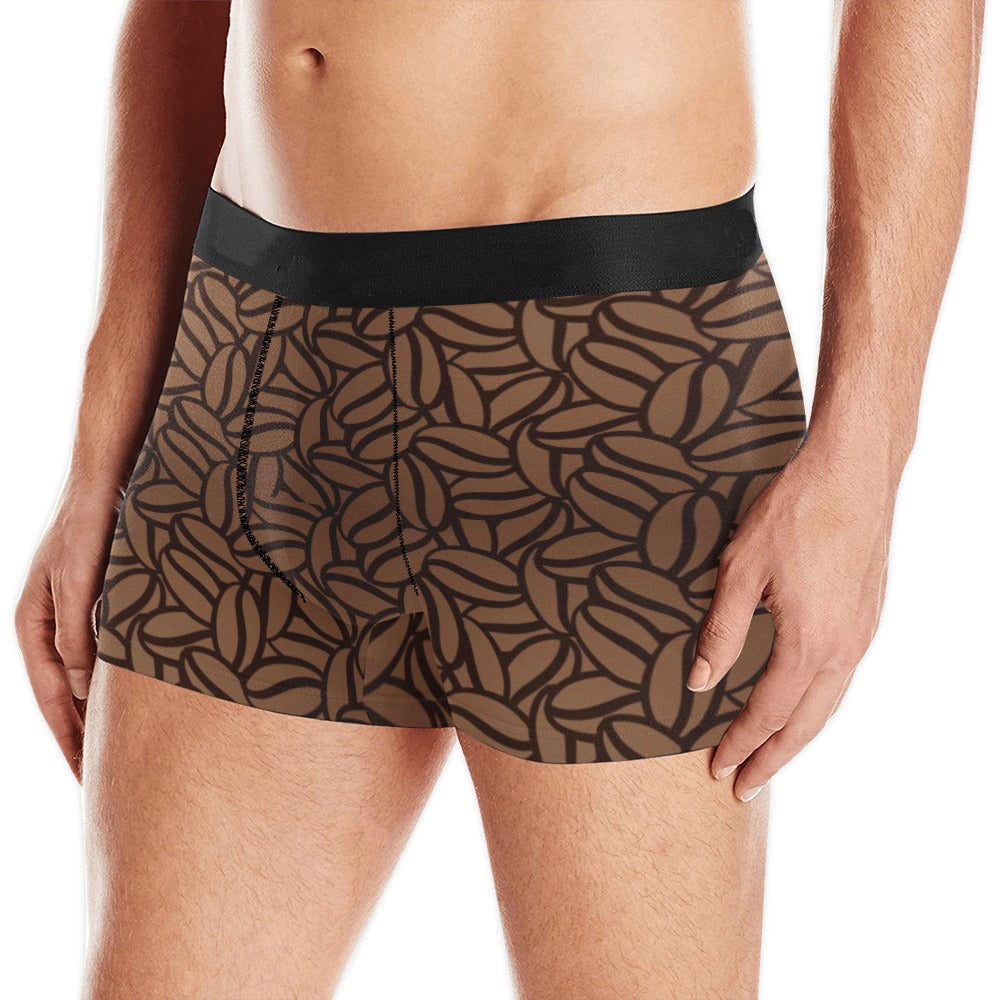 coffee bean pattern Men's All Over Print Boxer Briefs Men's Underwear