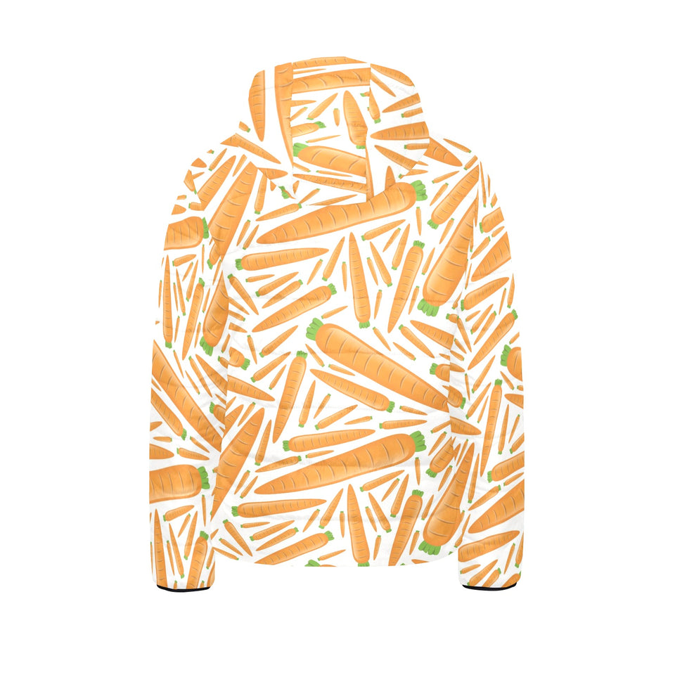 Carrot Pattern Print Design 02 Kids' Boys' Girls' Padded Hooded Jacket