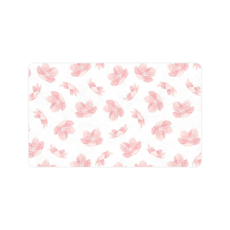 Pink sakura cherry blossom pattern Doormat