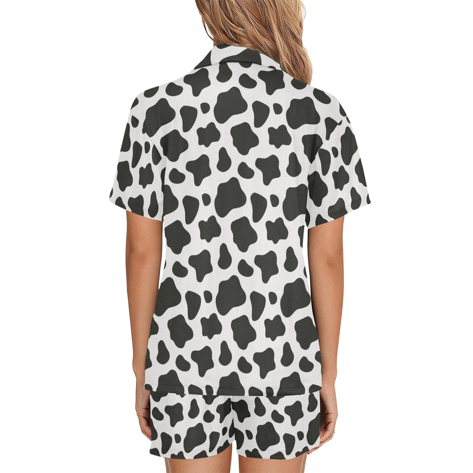 Cow skin pattern Women's V-Neck Short Pajama Set