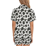 Cow skin pattern Women's V-Neck Short Pajama Set