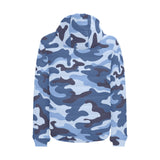 Blue camouflage pattern Men's Padded Hooded Jacket
