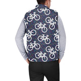 Bicycle Pattern Print Design 03 Men's Padded Vest