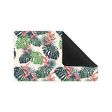 heliconia flowers, palm and monstera leaves Doormat