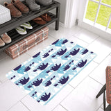 polar bear winter snow pattern Doormat