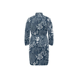 Coral Reef Pattern Print Design 05 Men's Long Sleeve Belted Night Robe