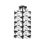 Black whale pattern Women's Padded Vest