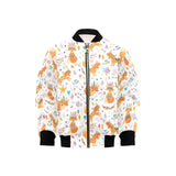 cute tribal fox pattern Kids' Boys' Girls' Bomber Jacket