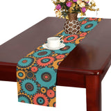 Gear Pattern Print Design 01 Table Runner