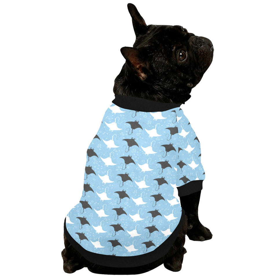 Stingray Pattern Print Design 03 All Over Print Pet Dog Round Neck Fuzzy Shirt