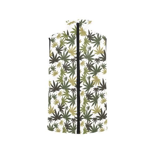 Canabis Marijuana Weed Pattern Print Design 05 Men's Padded Vest