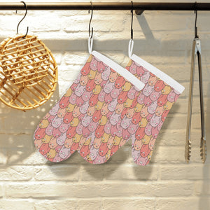 Pig Pattern Print Design 04 Heat Resistant Oven Mitts
