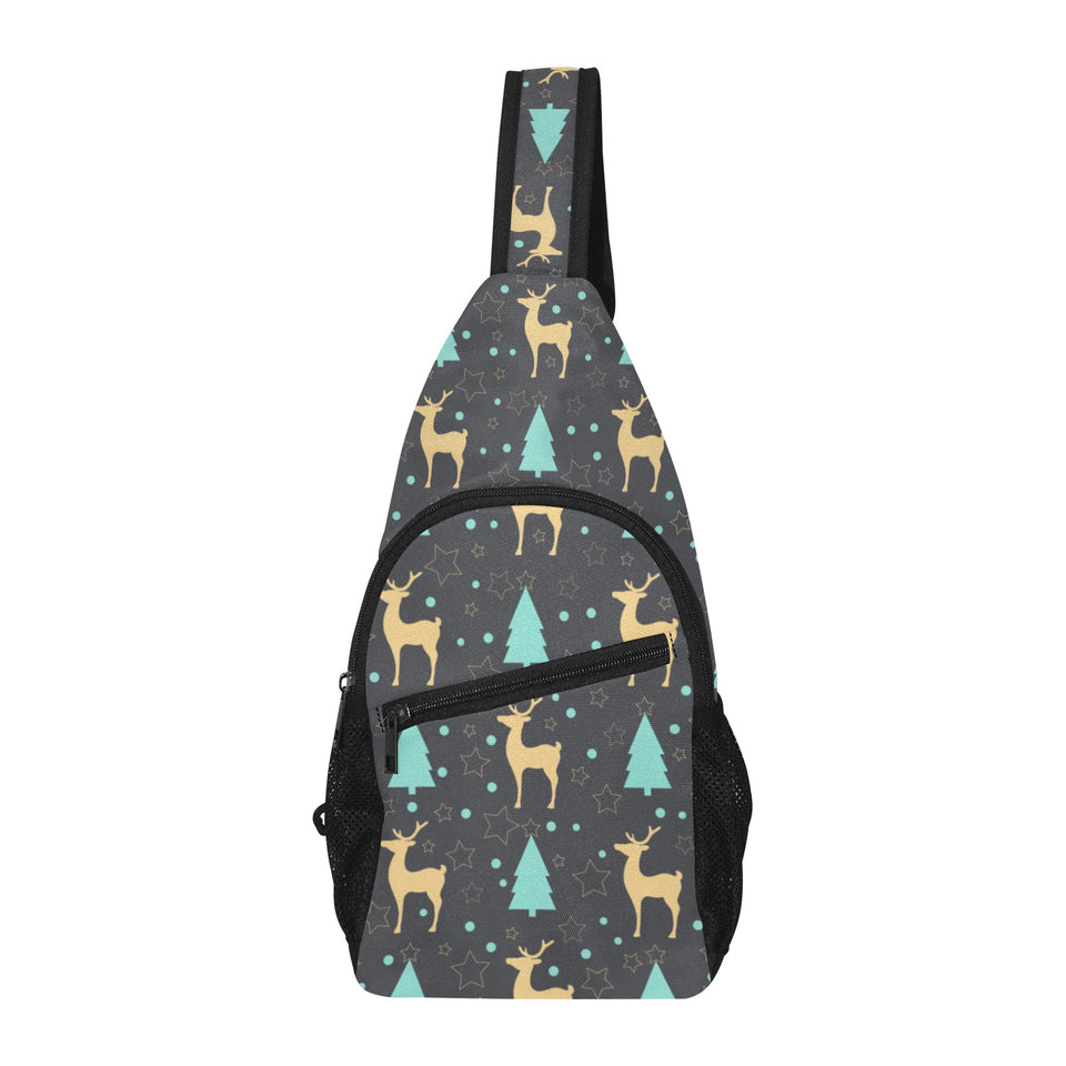 Deers star tree pattern All Over Print Chest Bag