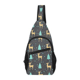 Deers star tree pattern All Over Print Chest Bag