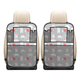 Cute polar bear christmas snow pattern Car Seat Back Organizer